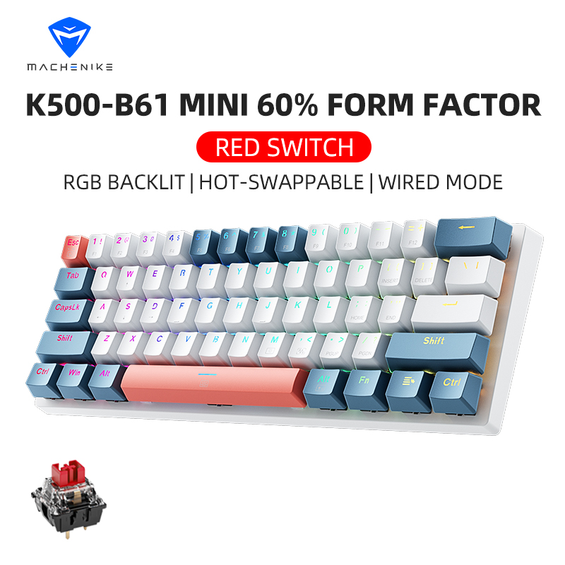 Gaming Keyboard Mouse Combo - K500-B61 Machenike Mini Mekanik Klavye %60
