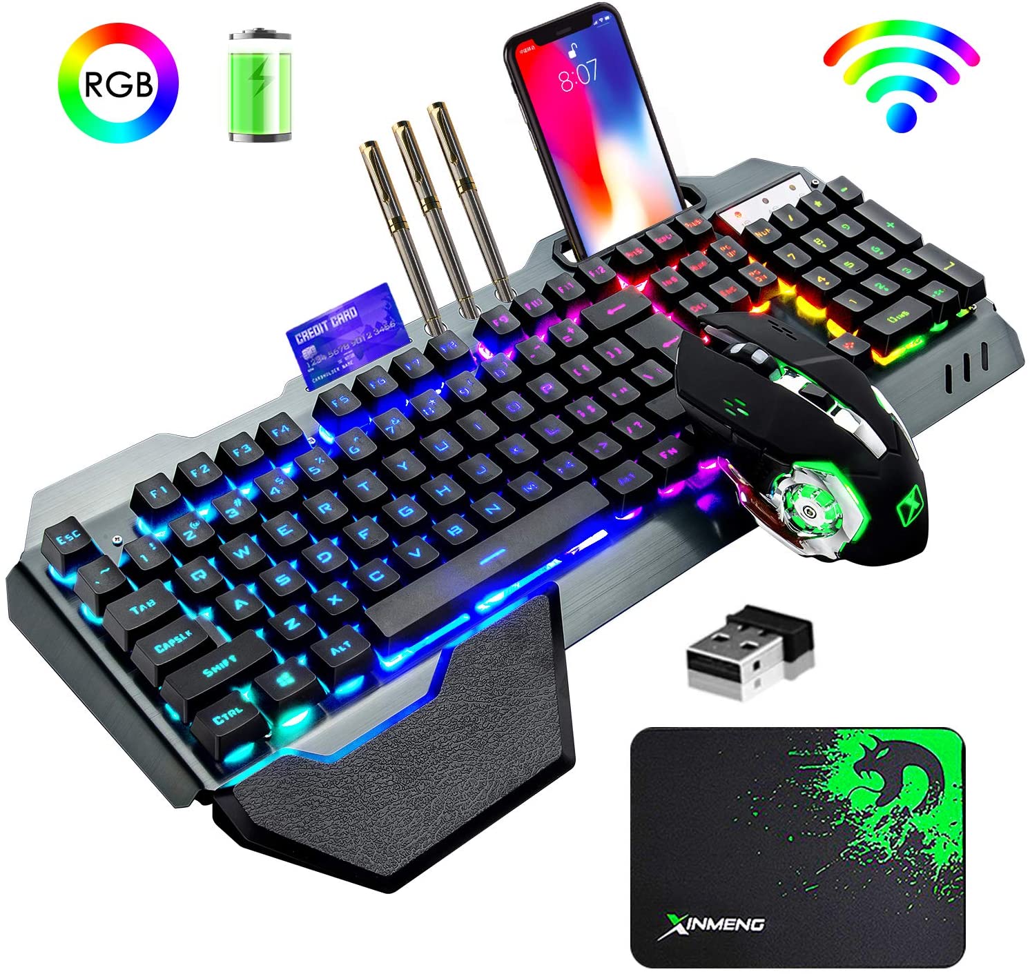 Gaming Keyboard Mouse Combo - K680 Kablosuz Oyun Klavyesi ve Fare