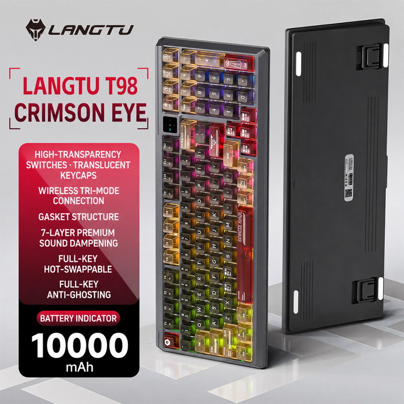 Gaming Keyboard Mouse Combo - Langtu T98 Üç Modlu RGB Özelleştirilebilir