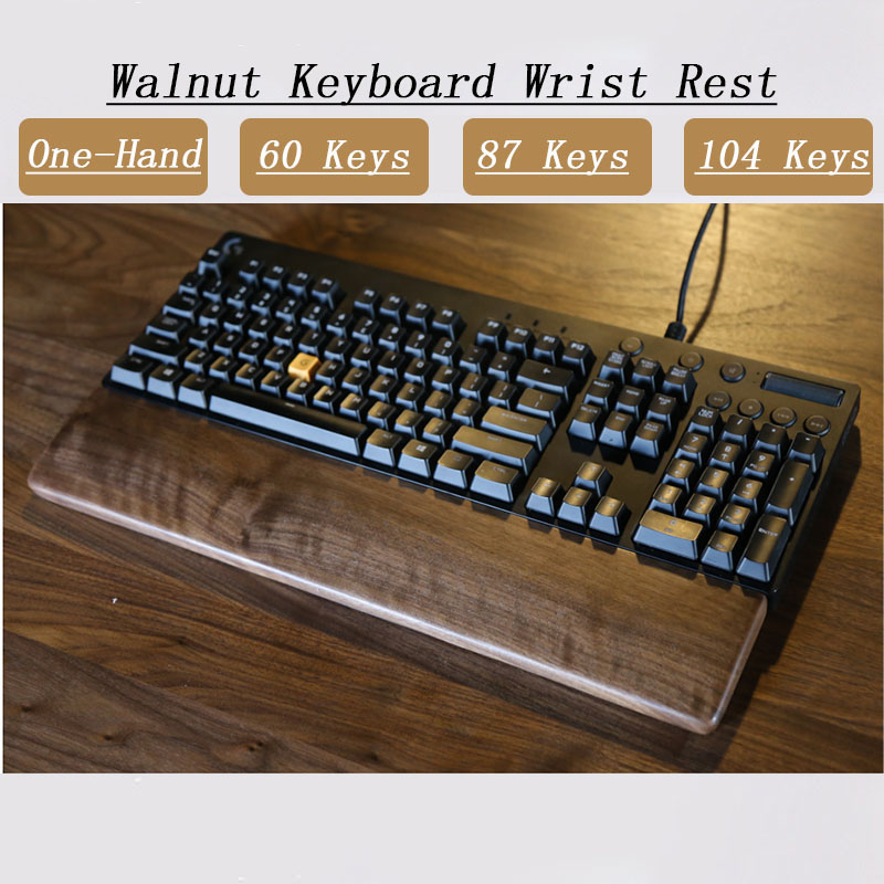 Gaming Keyboard Number Pad - Tek elle meşe ceviz ahşap klavye