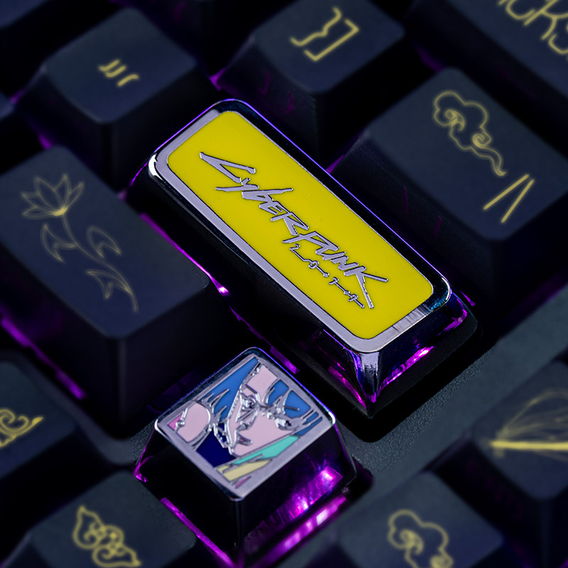 Gaming Keyboard Theme - Anime Tuş Başlıkları Cyberpunk 2077 Temalı