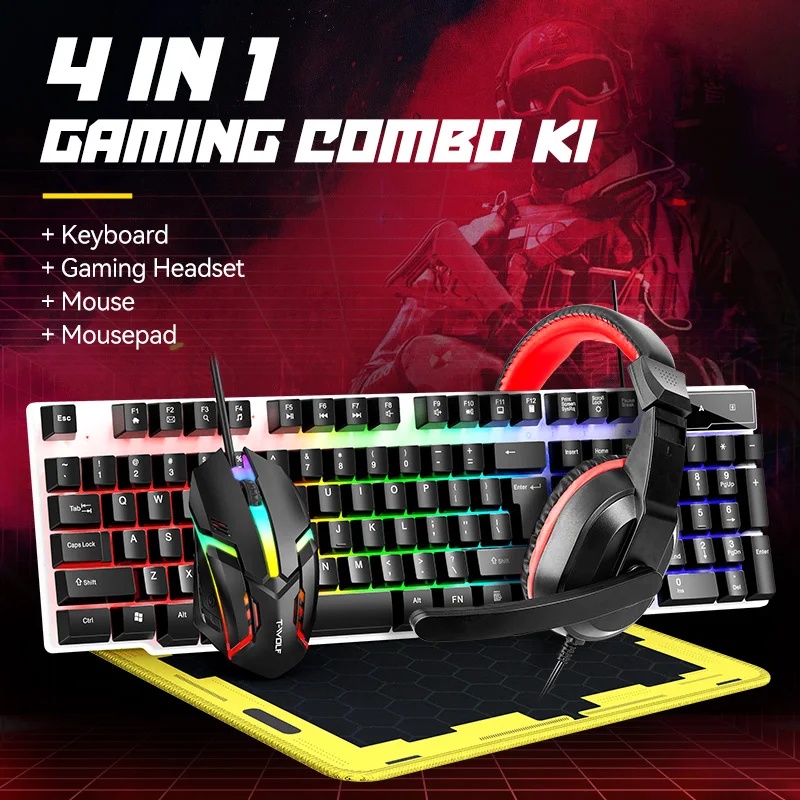 Gaming Keyboard Mouse Combo - YENİ USB Klavye ve Mouse Oyun