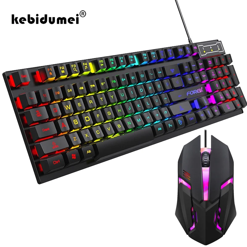 Gaming Keyboard Mouse And Headset Combo - 104 Tuşlu Arkadan Aydınlatmalı Mekanik Klavye
