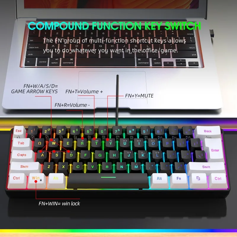 Klavye ve Fare %60 Bilgisayar  - Gaming Keyboard Mouse And Headset Combo incelemesi ve fiyatı