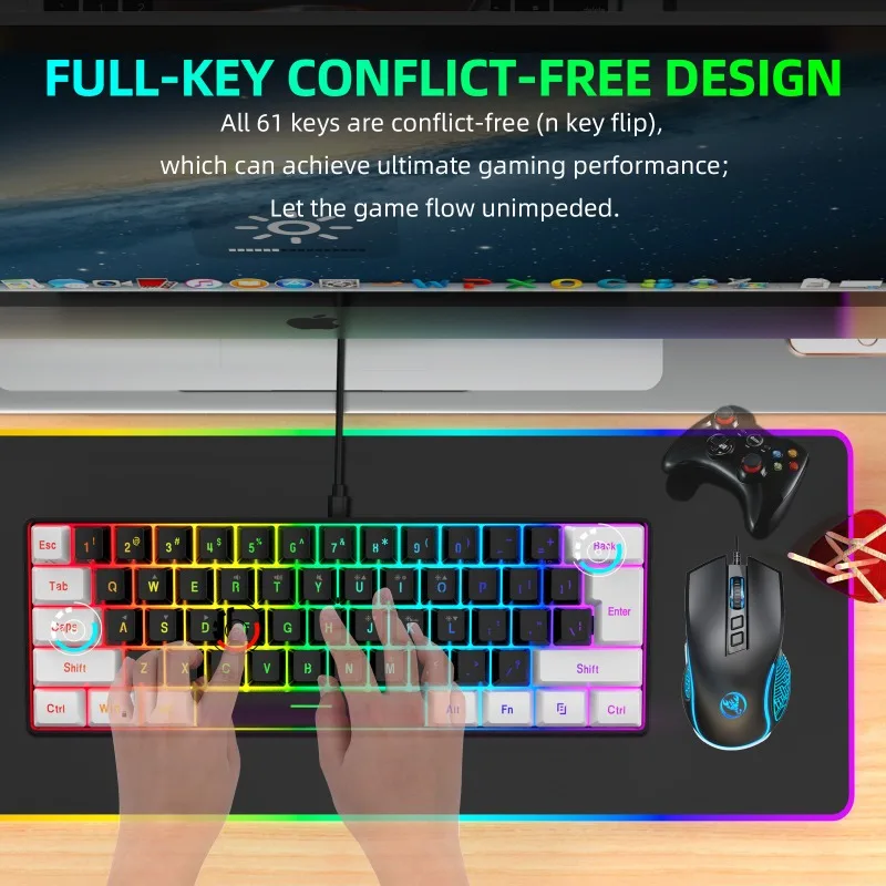 Klavye ve Fare %60 Bilgisayar  - Gaming Keyboard Mouse And Headset Combo incelemesi ve fiyatı