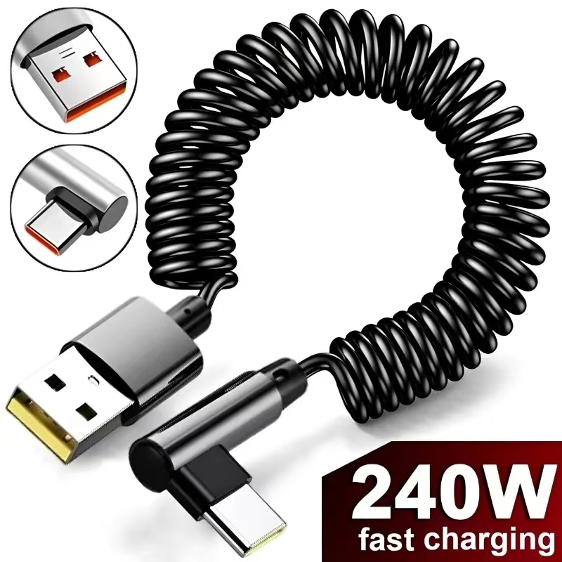 120W Hızlı Şarjlı Spiral USB C - Coiled Usb Cable incelemesi ve fiyatı