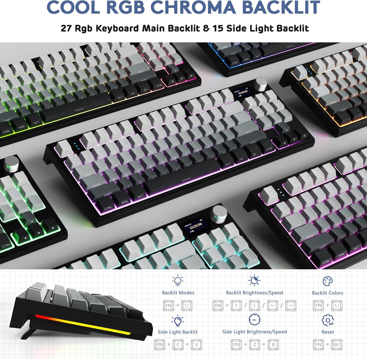 ATTACK SHARK K86 RGB %75 Kablo - Gaming Keyboard Corsair incelemesi ve fiyatı