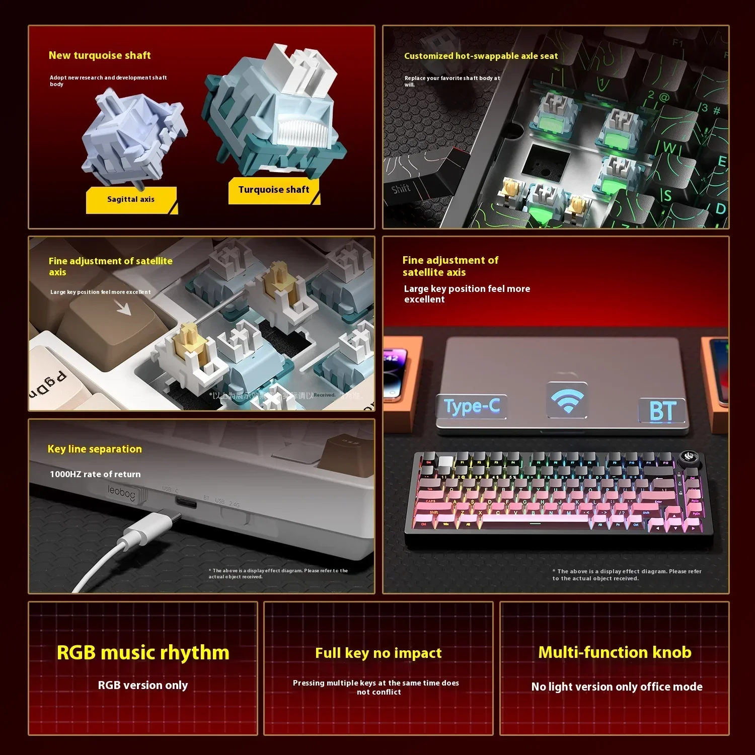 Yeni Renkler LEOBOG Hi75 HI75C - Gaming Keyboard Number Pad incelemesi ve fiyatı