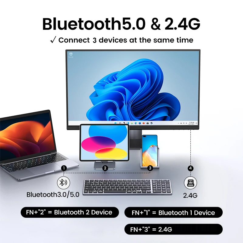 Yeni Bluetooth 5.0 Kablosuz Kl - Gaming Keyboard Mouse Combo incelemesi ve fiyatı