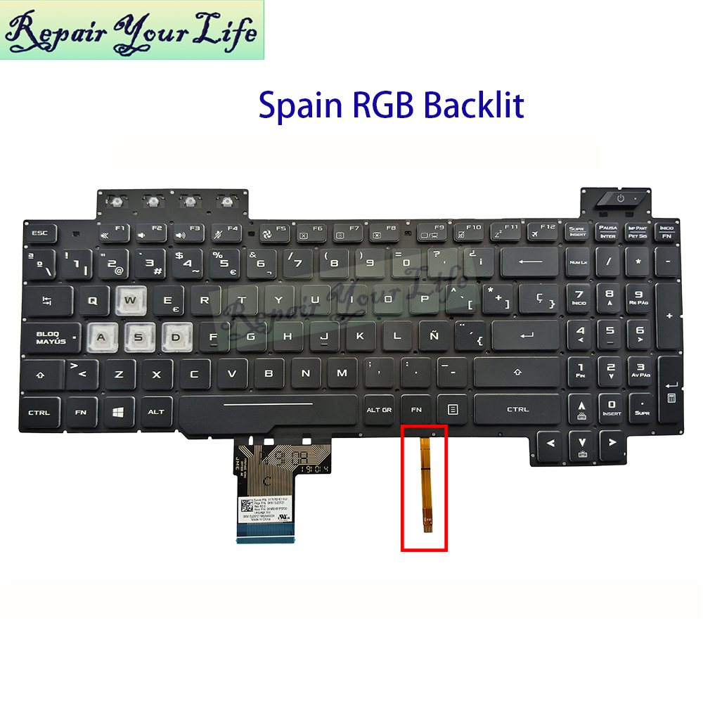 İNGILTERE İspanya Fransız AZER - Gaming Keyboard Asus incelemesi ve fiyatı