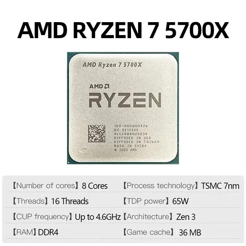 AMD Ryzen 7 5700X 4.6GHz Soket - Amd Cpu Ryzen 7 incelemesi ve fiyatı
