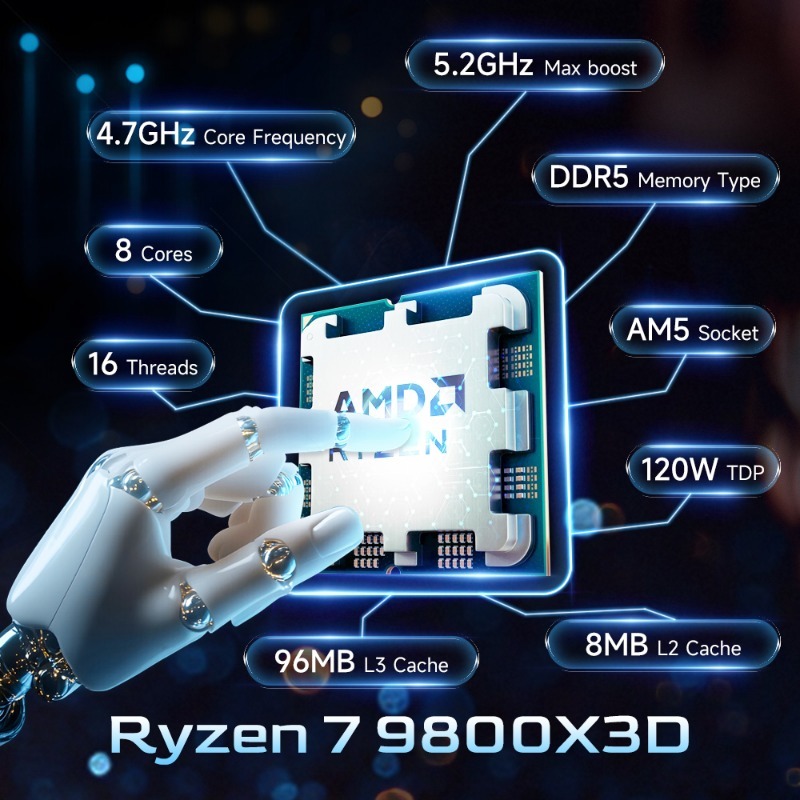 AMD Ryzen 7 9800X3D X3D Önbell - Amd Cpu Ryzen 7 incelemesi ve fiyatı