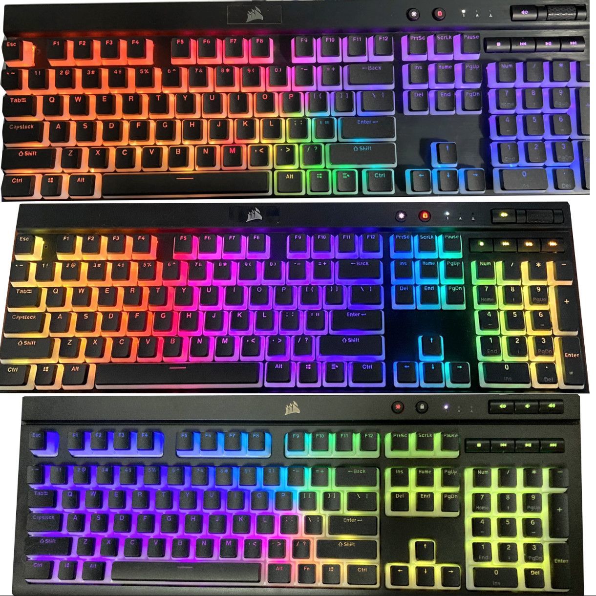 Yarı saydam Corsair Puding Key - Gaming Keyboard Corsair incelemesi ve fiyatı