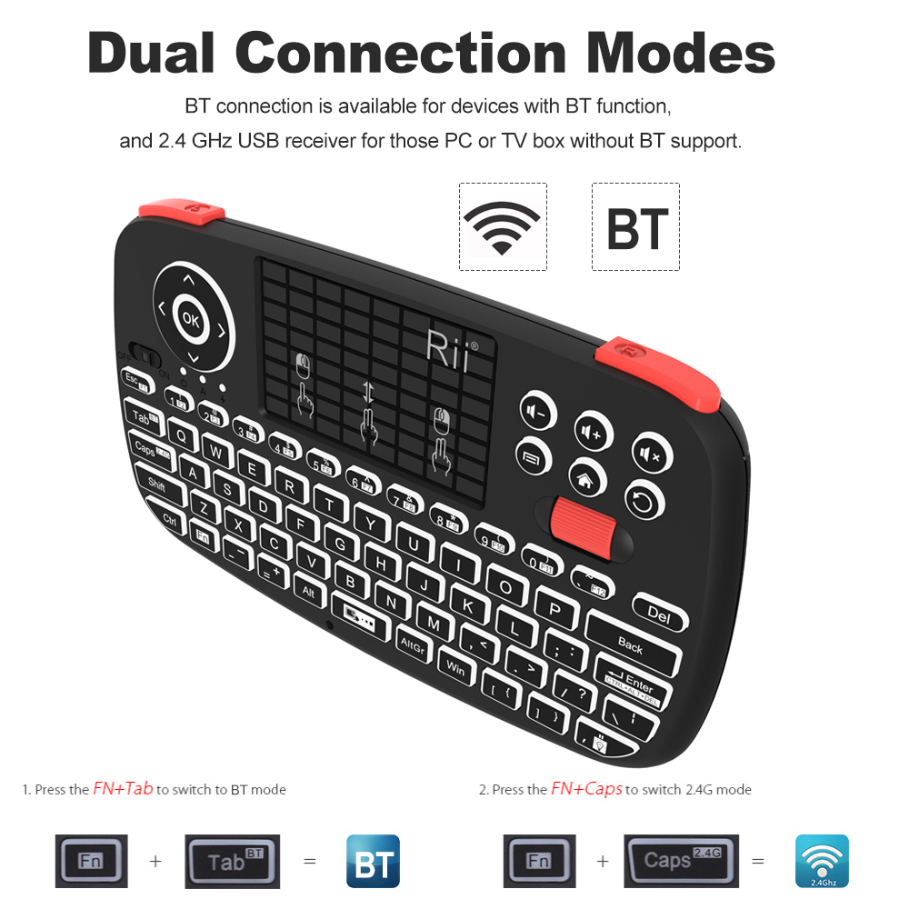 Rii I4 Mini BT Kablosuz Klavye - Gaming Keyboard Hand incelemesi ve fiyatı