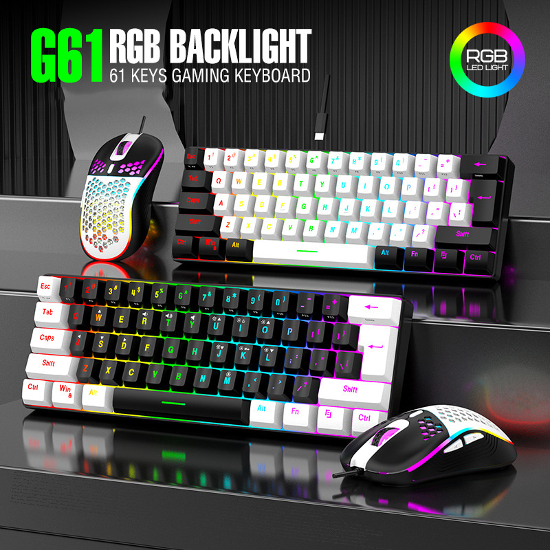 %60 RGB Oyuncu Klavye ve Mouse - Gaming Keyboard Mouse And Headset Combo incelemesi ve fiyatı